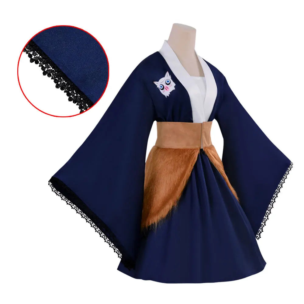 Anime Cosplay Costume Japanese Kimono Yukata Dress for Adult Women Polyester Outfit with Obi Belt ODM Design Service