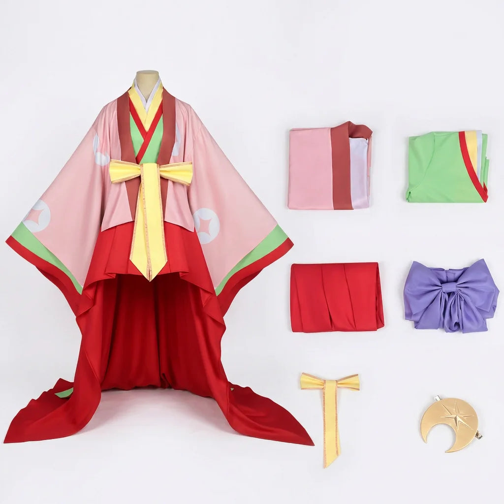 2026 Anime Style Printed Polyester Cosplay Costume Set Kimono Inspired Character Outfit Adults Stage Performance Wear