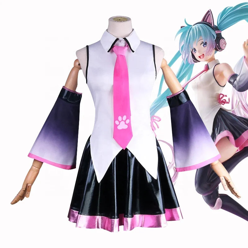 Wholesale Vocaloid Taito Anime Costume High School Uniform Outfit Lolita Dress Halloween Party Miku Cosplay Costume Women Sets