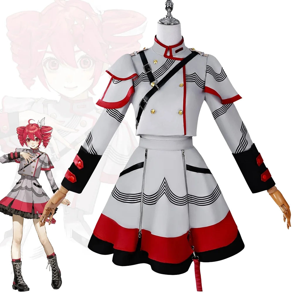 Girls Anime Full Set Outfit Fancy Virtual Idol Convention Cosplay Dress Clothes for Halloween Carnival Party Stag AL048-W