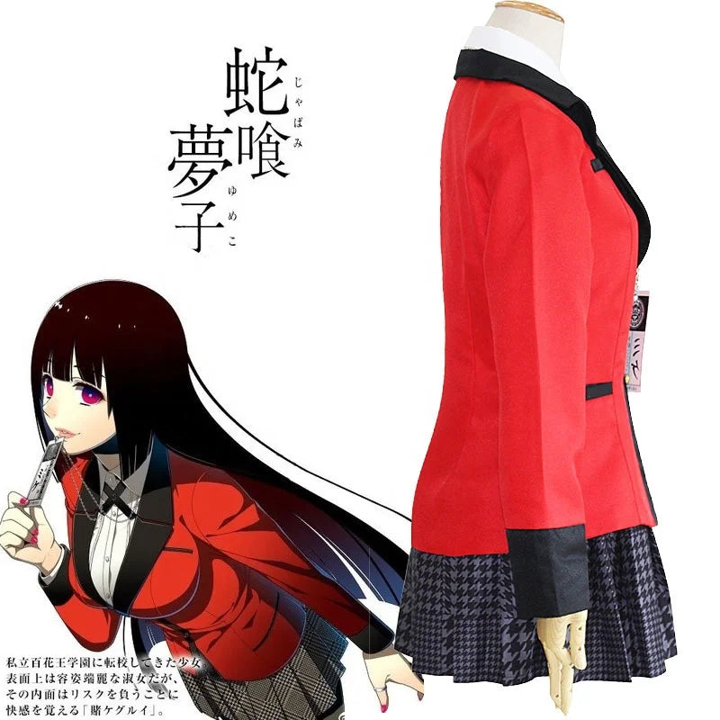 Wholesale High School Uniform Outfit Jabami Yumeko Costume Halloween Party Kakegurui Anime Cosplay Costumes