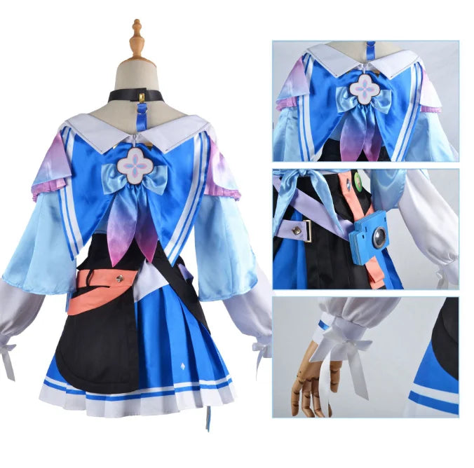 March 7th Cosplay Costume Big Size March 7th Dress Wig Role Play Lolita Outfits for Comic Con