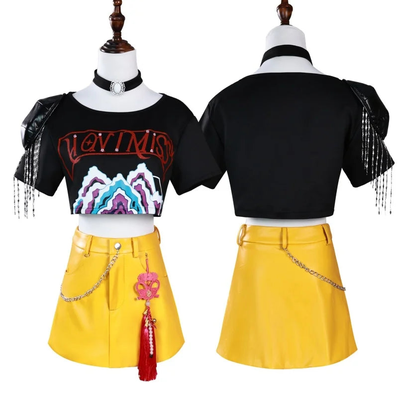 High Quality New Movie KPOP  Anime Costume  High School Uniform Clothes Halloween Party Rumi Mira Zoey Cosplay Costume