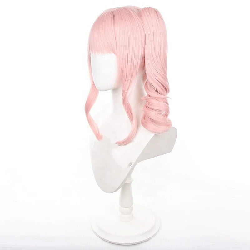 Wholesale Project Sekai Game Cosplay 45cm Long Pink Akiyama Mizuki Wig Synthetic Anime Heat Resistant Ponytail Hair Wig