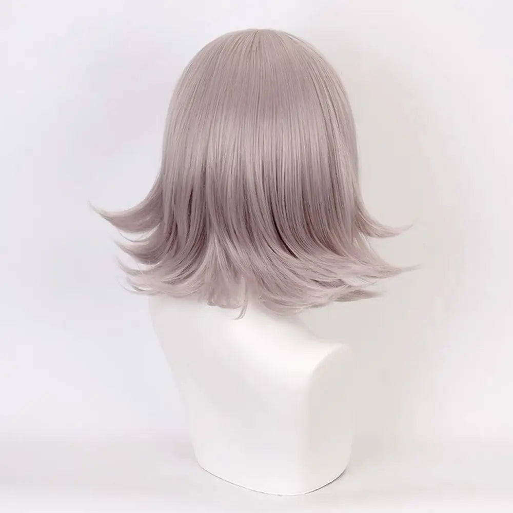 Anime Super Dangan Ronpa Cosplay Nanami ChiaK Short Layered Brown Hair Wig GAHC-011