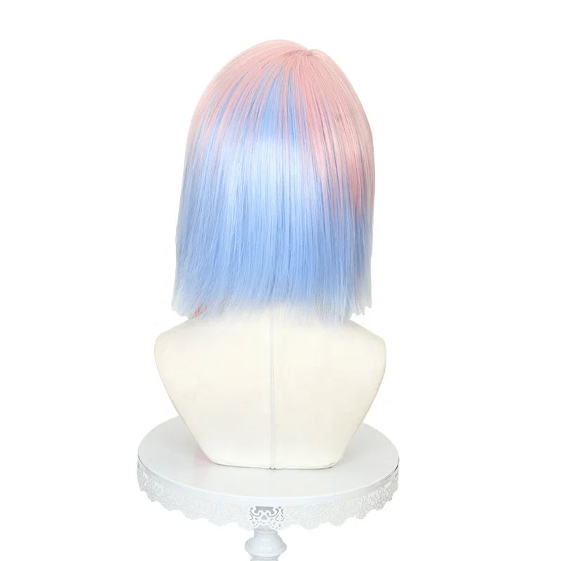 Wholesale New 45cm Long Color Mixed Edgerunners Anime Lucy Cosplay Wig Synthetic Heat Resistant Lolita Hair Wig