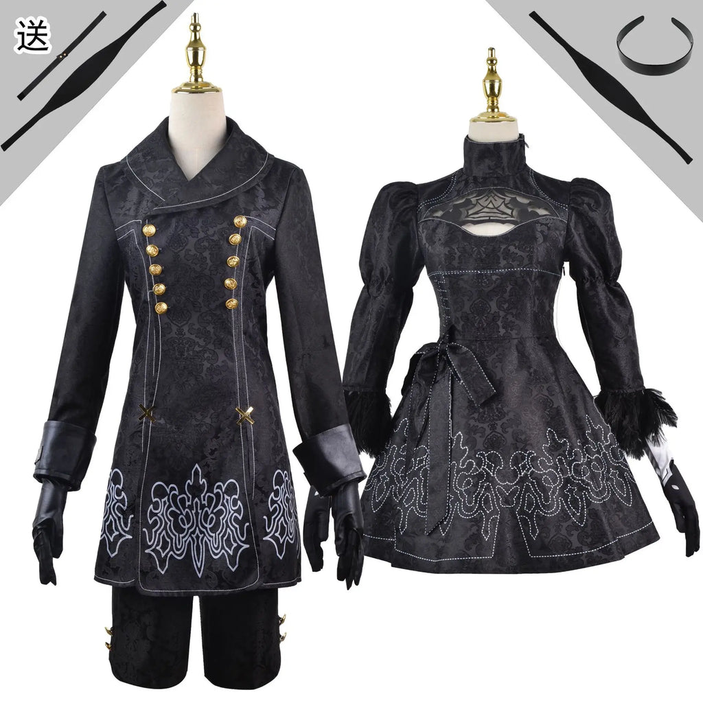 Nier Automata Cosplay Costume Yorha 2B Sexy Outfit Games Suit Women Role Play Costumes Women Men Halloween Party Fancy Dress