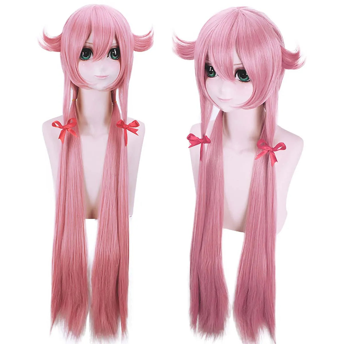 Women's Costume Props the Future Diary Cosplay Yuno Gasai Long Pink Straight Wig AOKG-214