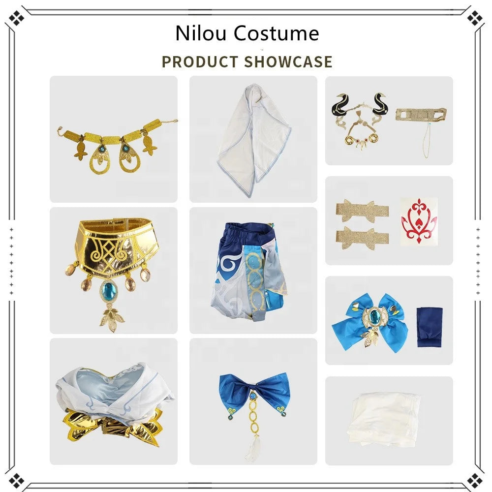 High Quality Wholesale Sumeru Nilou Costume Cosplay Uniform Cloth Halloween Genshin Impact Anime Cosplay Costume for Party
