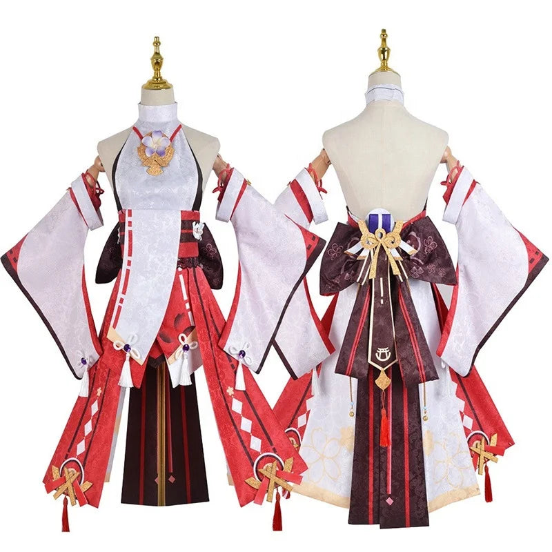 Wholesale High Quality Yaemiko Cosplay Costume Lolita Dress Halloween Party Genshin Impact Anime Cosplay Costume