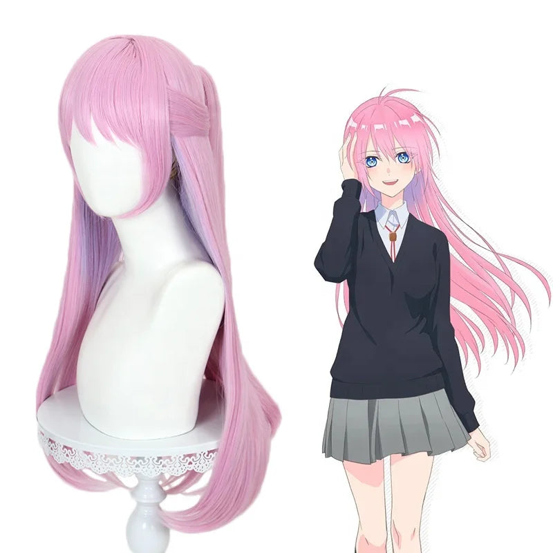 Wholesale Shikimori Is Not Just a Cutie Anime 75cm Long Straight Light Pink Mixed Shikimori Micchon Wig Cosplay Synthetic Wig