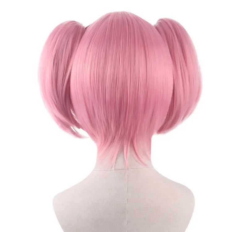Ainizi Short pink Synthetic Heat Resistant Wigs Kaname Madoka Cosplay Wigs From Japanese Anime Madoka Magica