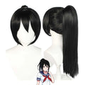 Halloween Party Game Yandere Simulator Cosplay Ayano Aishi Black Straight Long Ponytail Wig for Women GAHC-013