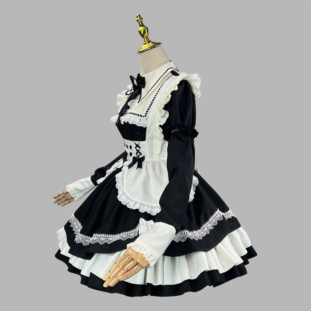 Lolita Performance Maid Cosplay Costume With Detachable Sleeves