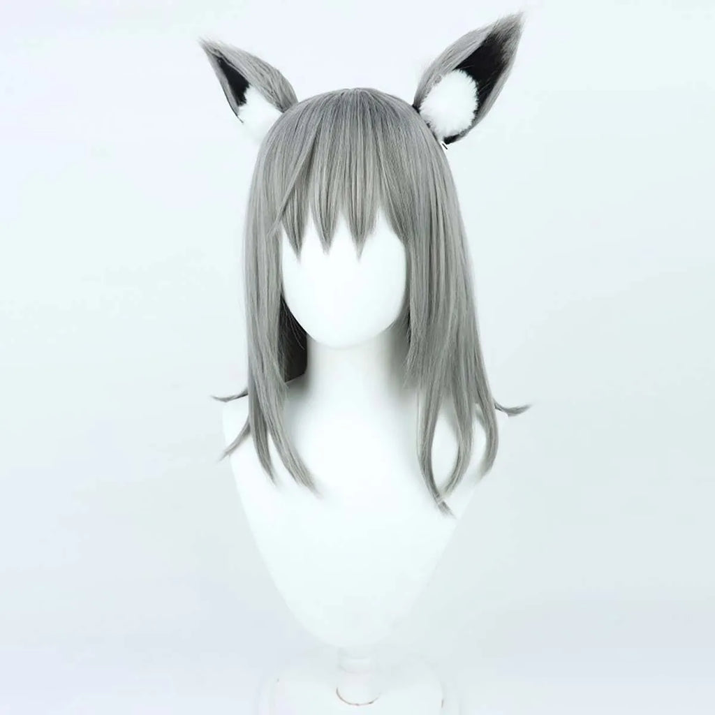 Anime Roleplay Party Costume Prop Blue Archive Shiroko Sunaookami Cosplay Wig With Ear GAHC-026
