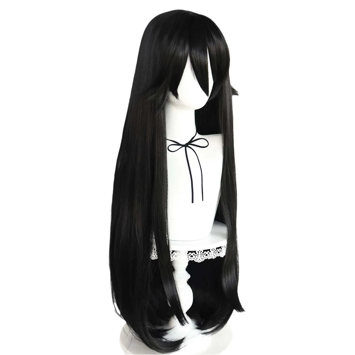 Halloween Party Game Yandere Simulator Cosplay Ayano Aishi Black Straight Long Ponytail Wig for Women GAHC-013