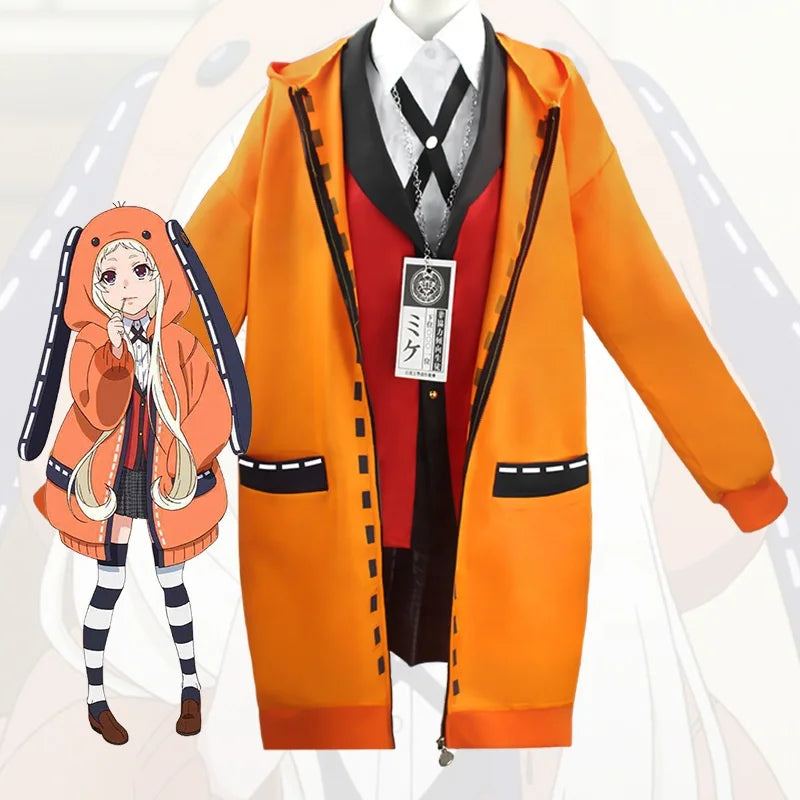 Wholesale High School Uniform Outfit Yomoduki Runa Costume Halloween Party Kakegurui Anime Cosplay Costumes