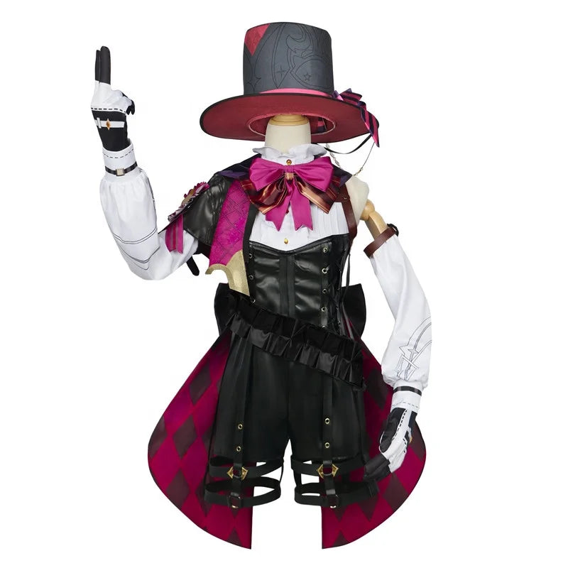 High Quality Wholesale Lyney Costume Uniform Cloth Halloween Party Genshin Impact Anime Cosplay Costume for Girls