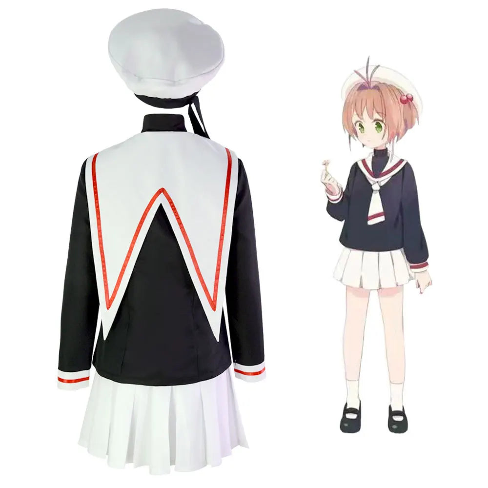 Saint Weida Girl Cos Sakura Sailor Suit Variety Sakura Cosplay Women's Long-sleeved Student Wear