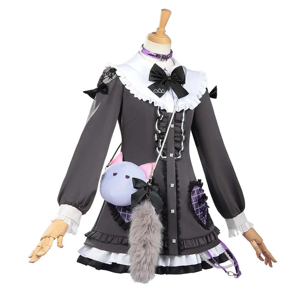 Game PJSK 25 Shinonome Ena Cosplay  Gray Lolita Dress Costume or Wig GAHC-015