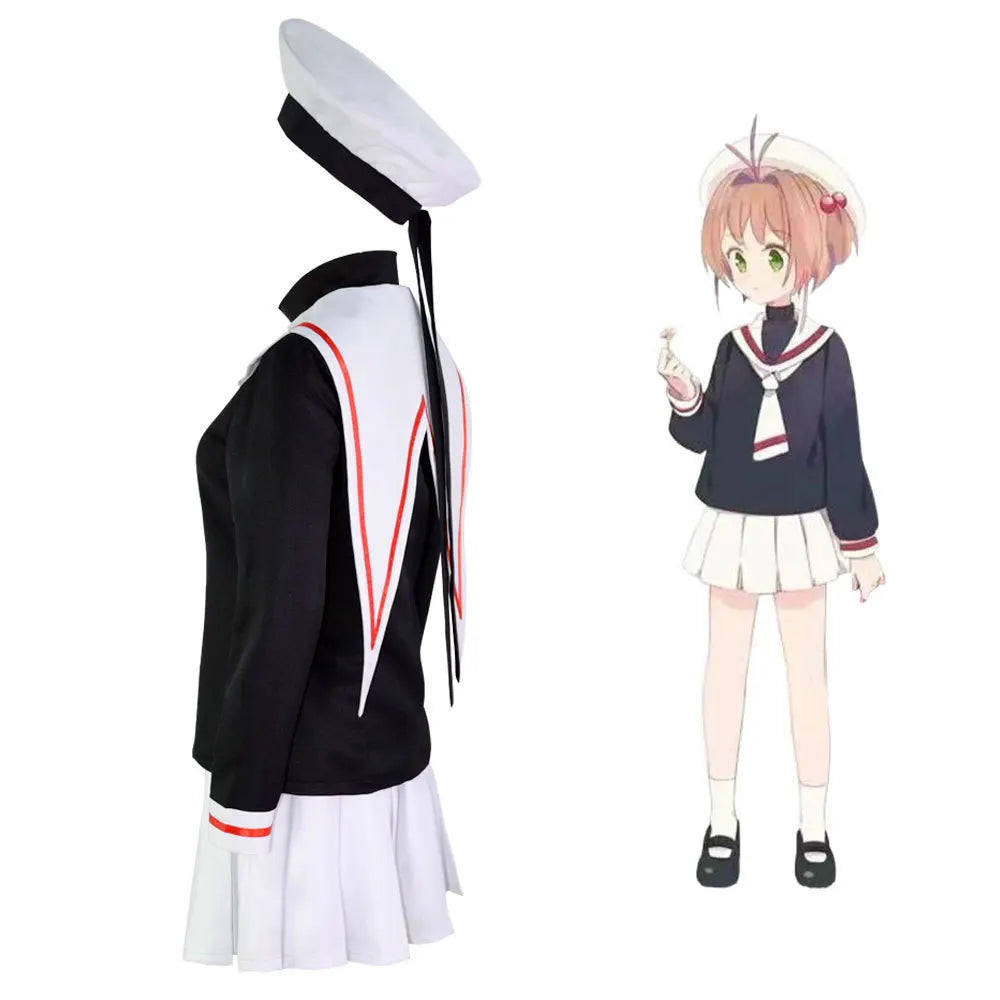 Saint Weida Girl Cos Sakura Sailor Suit Variety Sakura Cosplay Women's Long-sleeved Student Wear