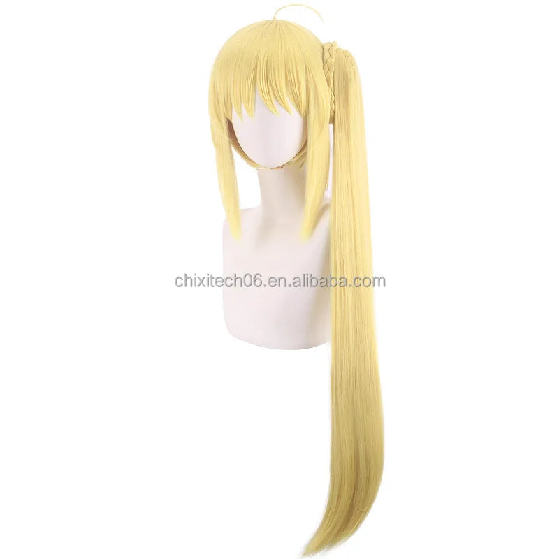 Lonely Rock Iji Hongxia Cosplay Wig Bright Yellow Ponytail Anime Wig