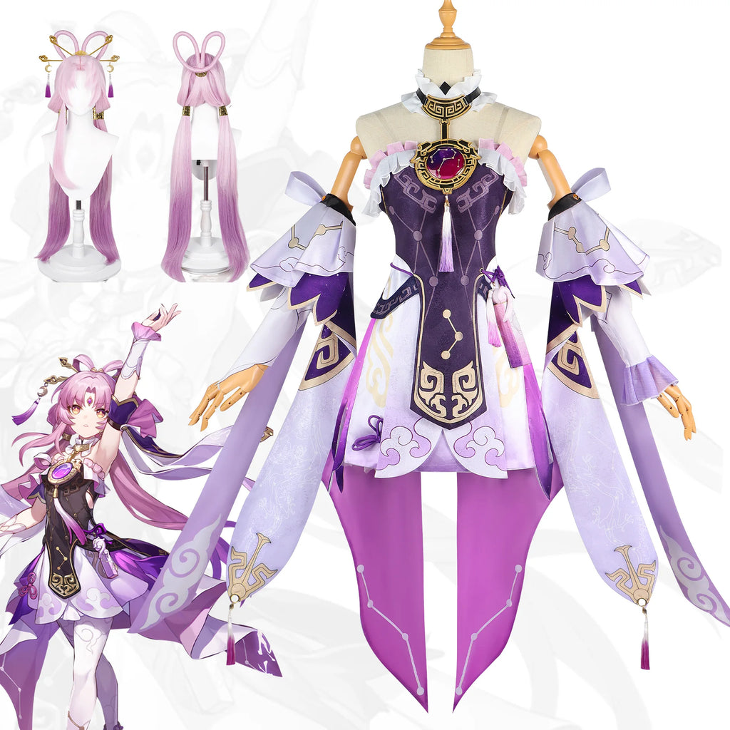Honkai Star Rail  Fu Xuan Honkai Cosplay Costume Women Full Set Wig Cosplay Costume  Cosplay Anime  Mujer