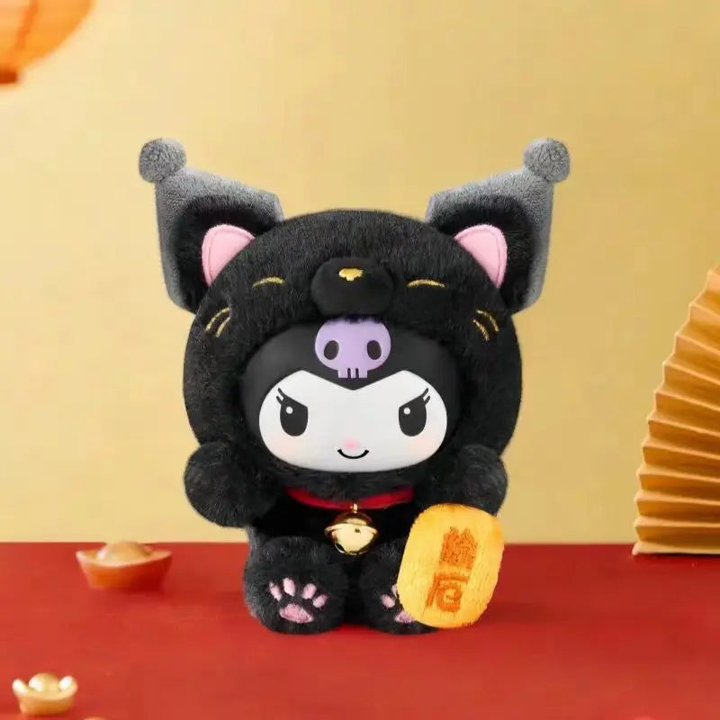 TOPTOY Lucky Cat Series Animal-Themed Blind Box Fashion Decoration Desktop Ornament PVC Face Plush Toy Mystery Box