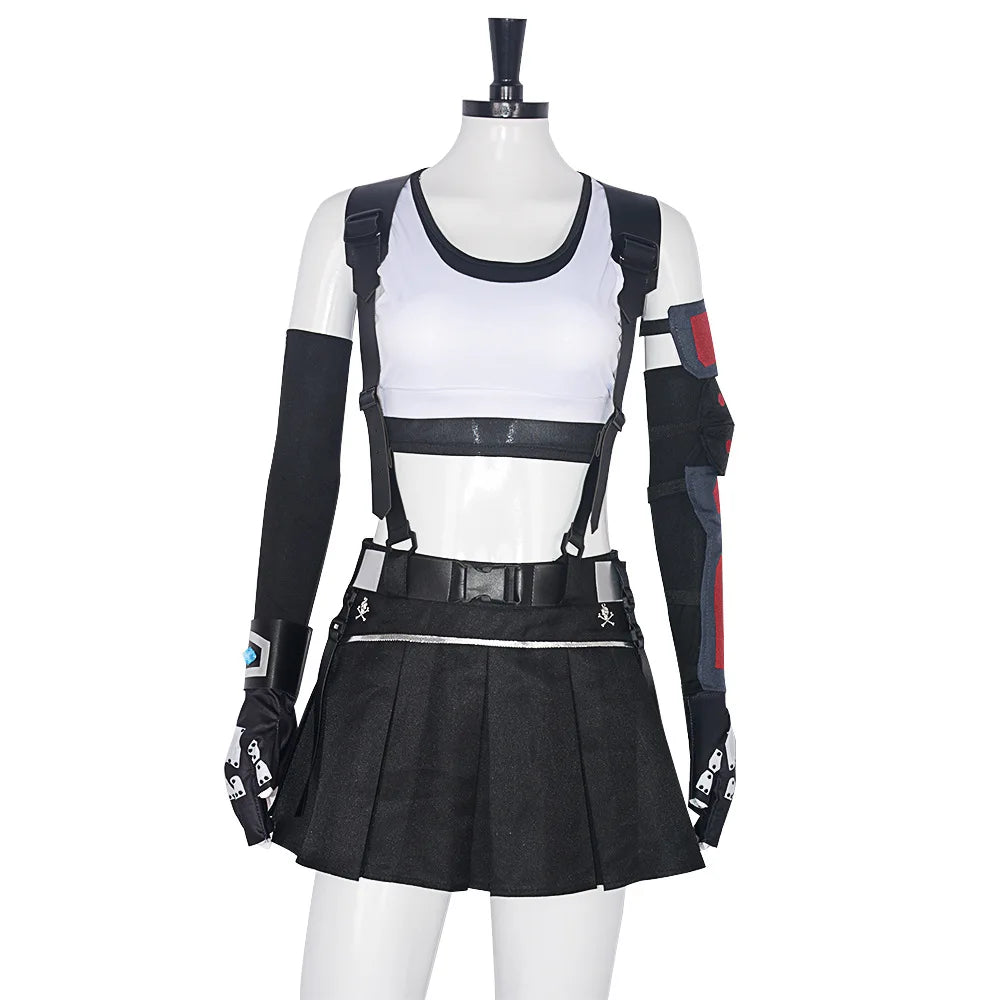 Women's Game Cosplay Costume, Final Fantasy VII Remake Full Set Outfit Sexy Dress for Halloween Carnival Party&Stag AL045-W