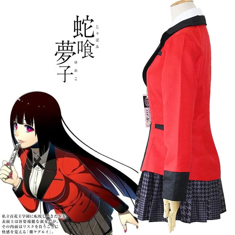 Wholesale High School Uniform Outfit Jabami Yumeko Costume Halloween Party Kakegurui Anime Cosplay Costumes