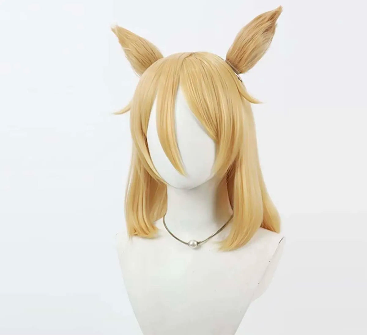 Women Game Touhou Project Cosplay Kudamaki Tsukasa Blonde Heat Resistant Hair Wig With Ear GAHC-070