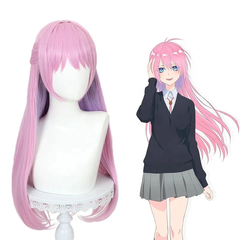Wholesale Shikimori Is Not Just a Cutie Anime 75cm Long Straight Light Pink Mixed Shikimori Micchon Wig Cosplay Synthetic Wig