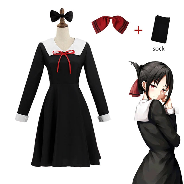 Anime Kaguya-Sama: Love Is War Shinomiya Kaguya Cosplay Costumes Fujiwara Chika Adult Anime Clothing Woman Dresses Headdress
