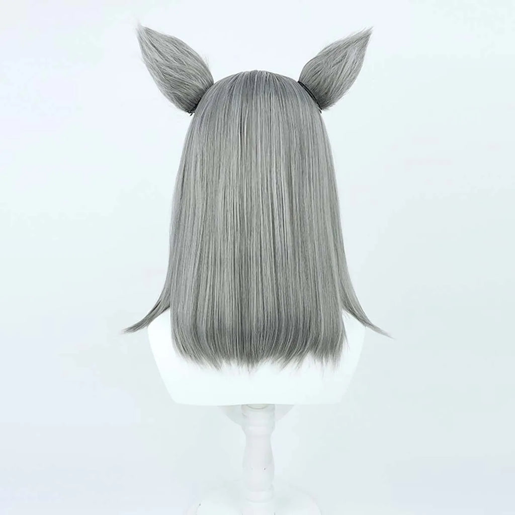 Anime Roleplay Party Costume Prop Blue Archive Shiroko Sunaookami Cosplay Wig With Ear GAHC-026