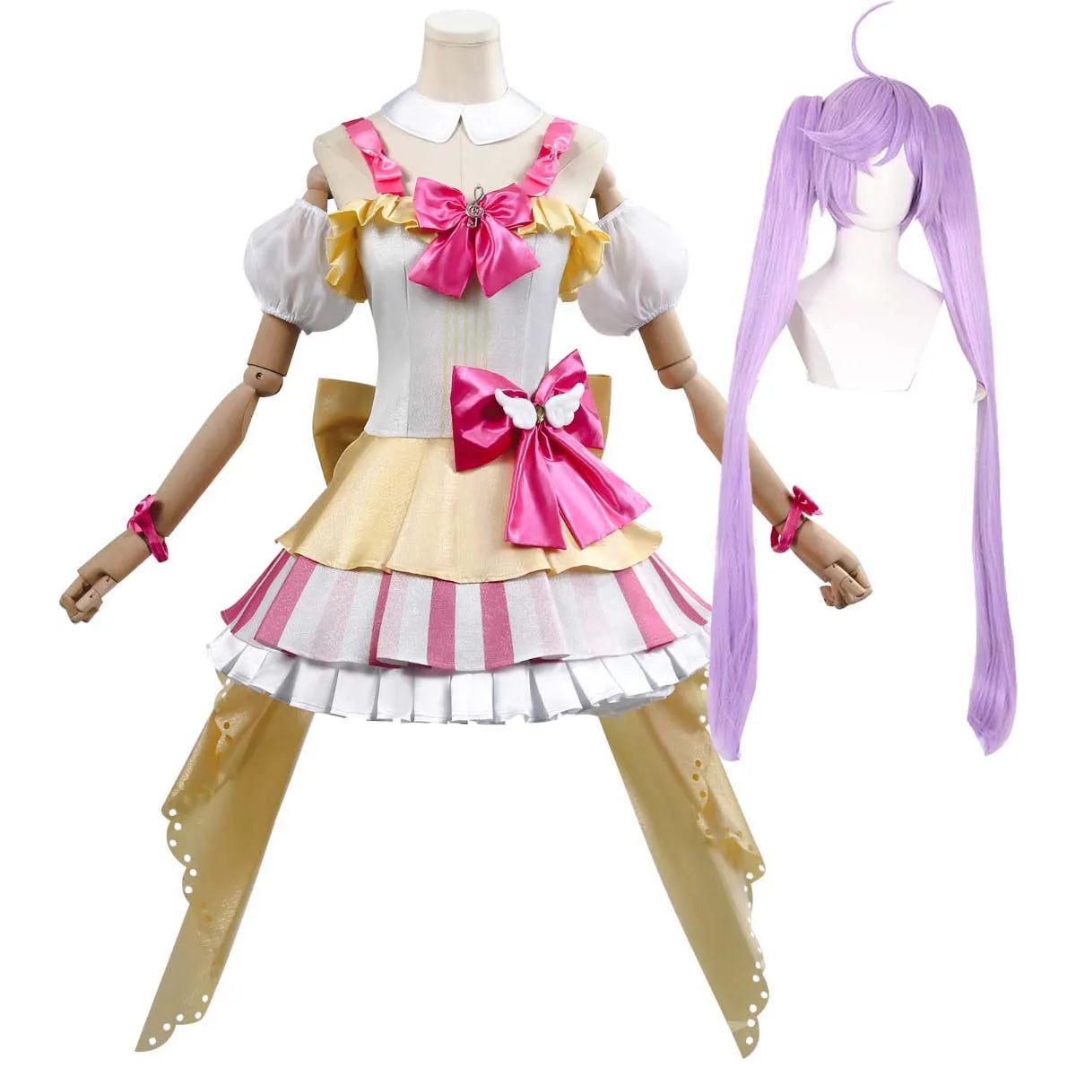 Halloween Party Anime Pripara Pretty Paradise Role Play Manaka Laala Cosplay Costume or Purple Wig AOKG-154