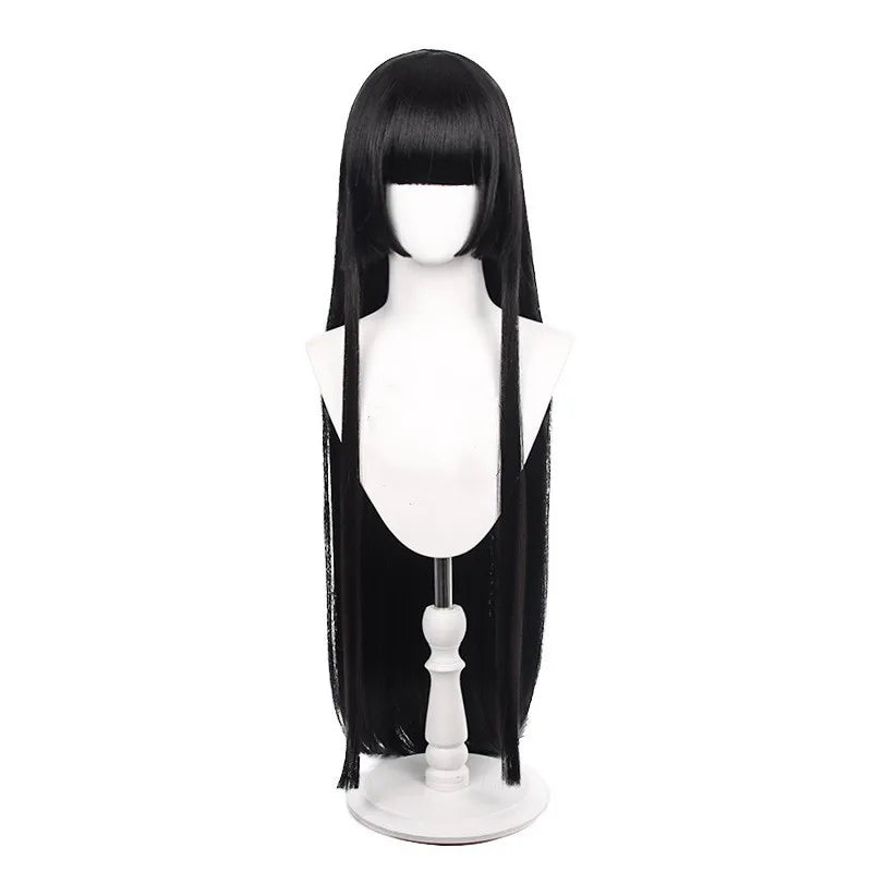 Wholesale Kakegurui Jabami Yumeko Wig Cosplay 100cm Long  Black Straight Synthetic Anime Halloween Party Cosplay Wig
