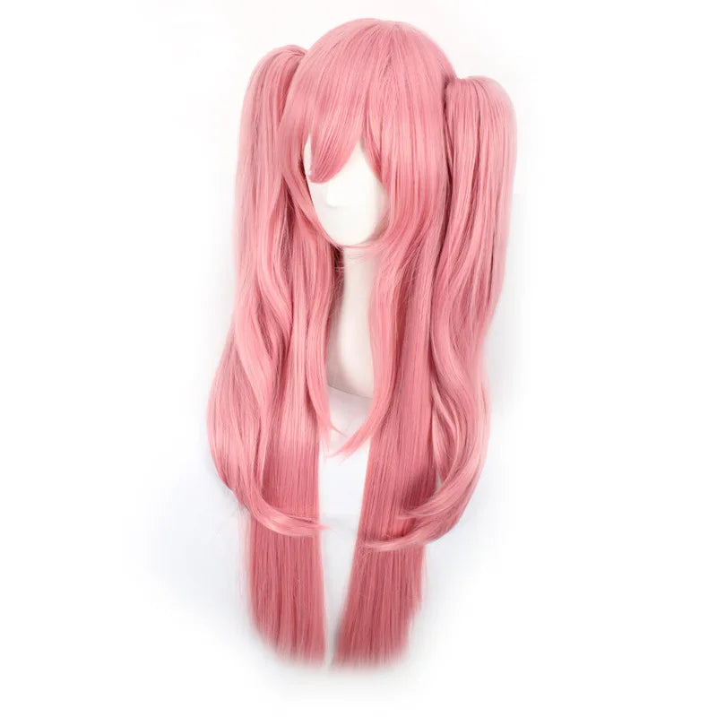 Light Pink Gradient Pink Lolita Wig Fairy Long Curly Pigtails Sweet Korean Japanese Girls Cosplay
