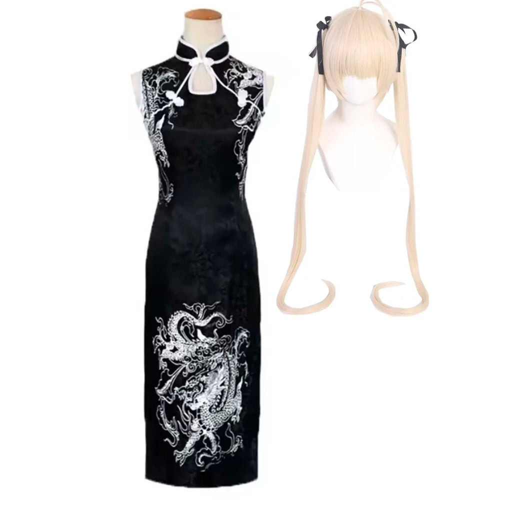 Women's Anime Sora Kasugano Cosplay Vintage Cheongsam Dress Costume Outfit or Wig GAHC-088