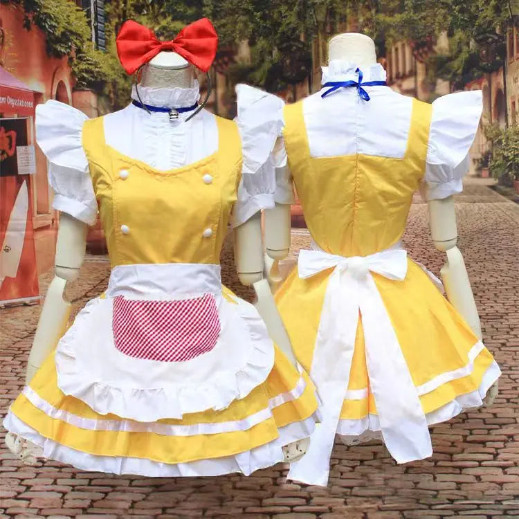 Yellow Chicken  Cosplay Cute Style Dress Skirt Maid Dress Party Stage Anime Maid Dress