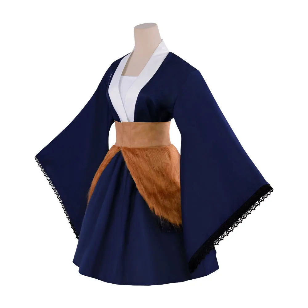 Anime Cosplay Costume Japanese Kimono Yukata Dress for Adult Women Polyester Outfit with Obi Belt ODM Design Service