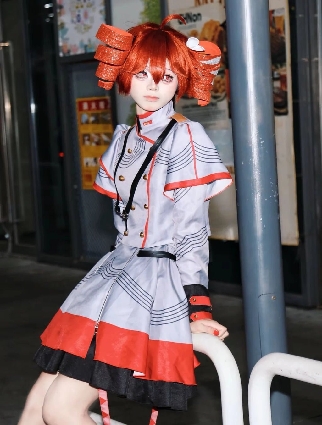 Girls Anime Full Set Outfit Fancy Virtual Idol Convention Cosplay Dress Clothes for Halloween Carnival Party Stag AL048-W
