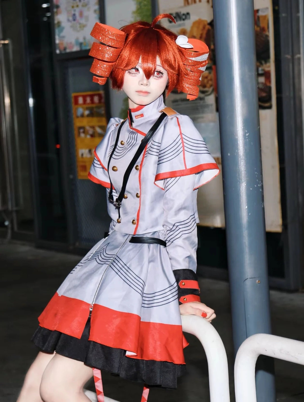 Girls Anime Full Set Outfit Fancy Virtual Idol Convention Cosplay Dress Clothes for Halloween Carnival Party Stag AL048-W