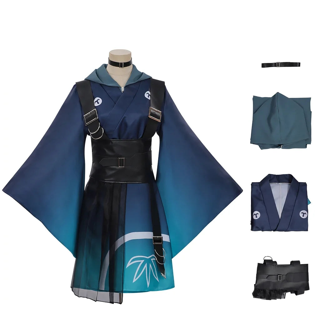 2026 Anime Style Printed Polyester Cosplay Costume Set Kimono Inspired Character Outfit Adults Stage Performance Wear