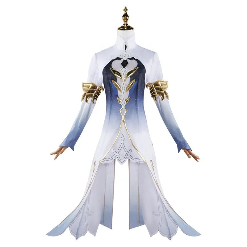 High Quality Wholesale Focalors Cosplay Costume Uniform Cloth Halloween Genshin Impact Furina Anime Cosplay Costume for Party