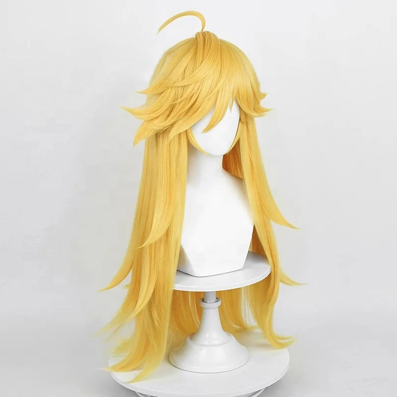 Wholesale Stocking Anime Wig Cosplay 75cm Long Straight Blonde Panty Hair Peluca Synthetic Cosplay Costume Wig for Party