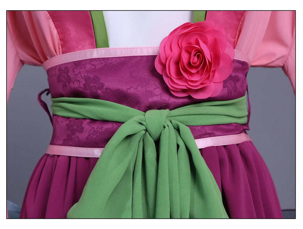 Ancient Hanfu Outfit Maomao Cosplay Costume  Anime Pink Dress Halloween Party for Women