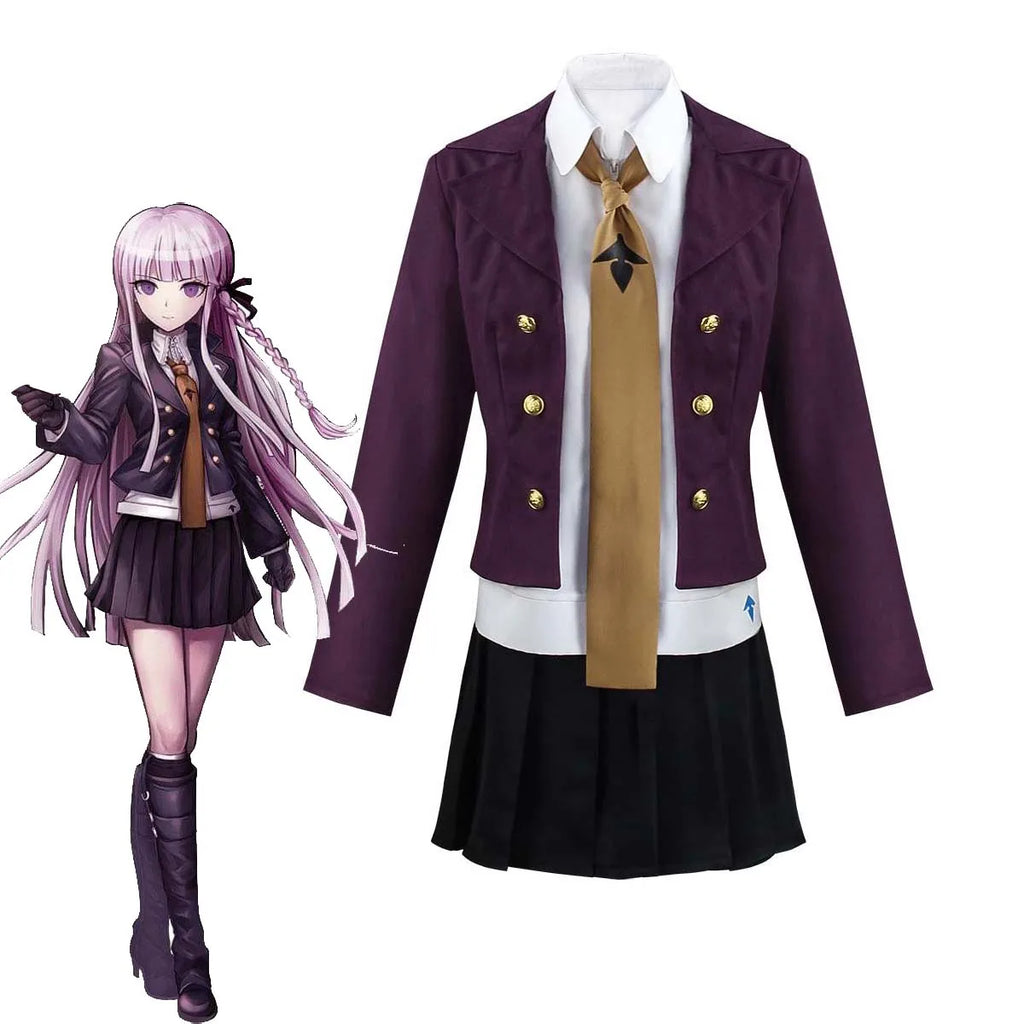 Halloween Carnival Anime Danganronpa Kirigiri Kyouko Cosplay Costume for Woman GAHC-011