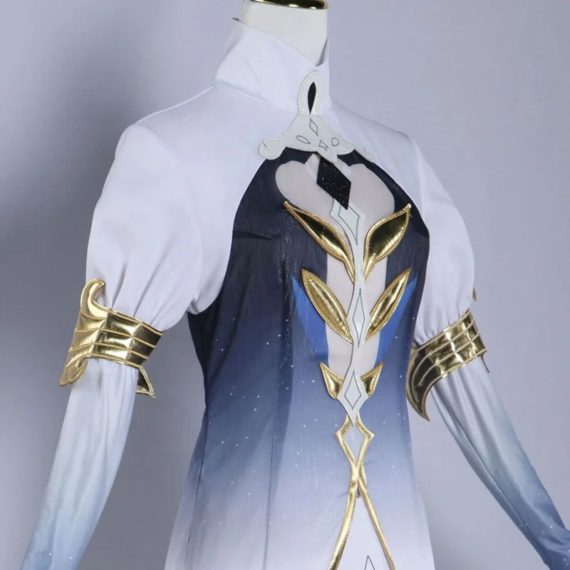 High Quality Wholesale Focalors Cosplay Costume Uniform Cloth Halloween Genshin Impact Furina Anime Cosplay Costume for Party