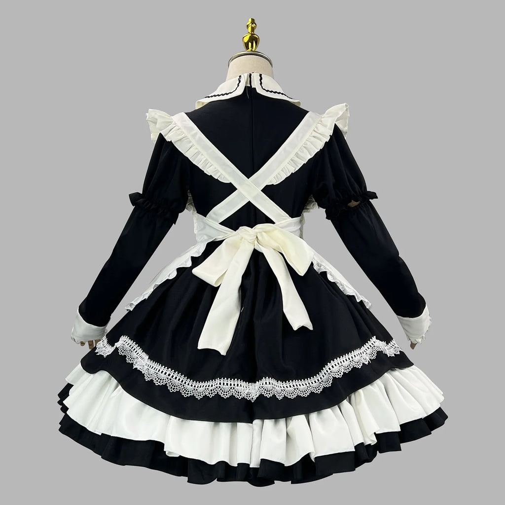 Lolita Performance Maid Cosplay Costume With Detachable Sleeves