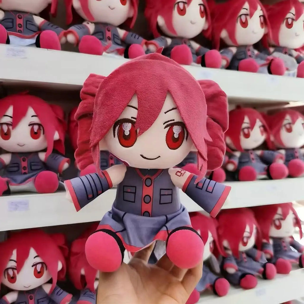 Cross-border Explosions Wholesale 20cm Polyester Kasane Teto Anime Accented ACG Plush Fun Accompanying Emotional Doll Kids